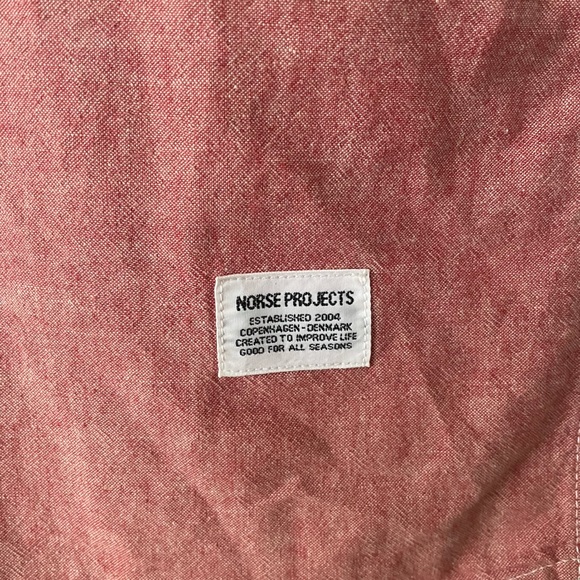 Norse Projects Button Up Polo Collared shirt size medium - Picture 2 of 4
